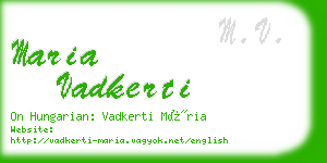 maria vadkerti business card